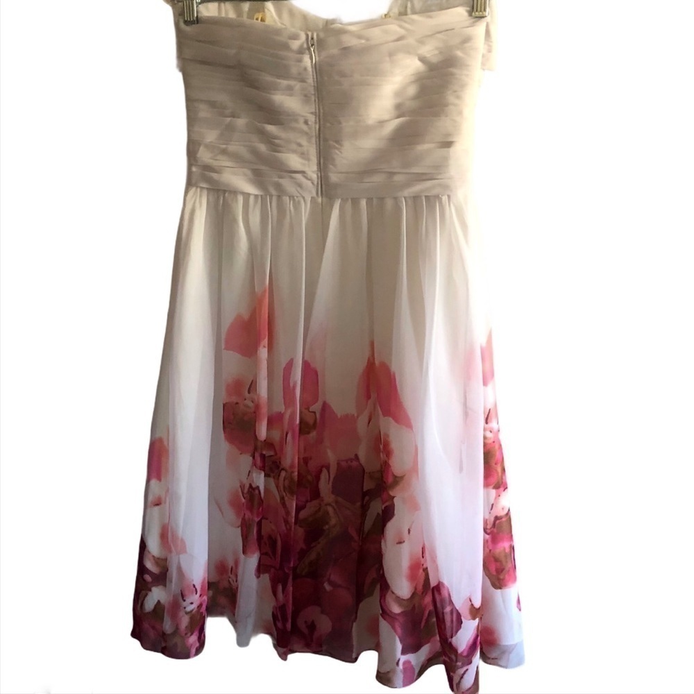 Monique Lhuillier Bridesmaids Chiffon floral Dress - Picture 7 of 9